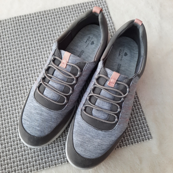 Clarks Adella Holly Comfort Walker Slip On Lightweight Gray Pink 8.5 Trainer - Picture 3 of 10
